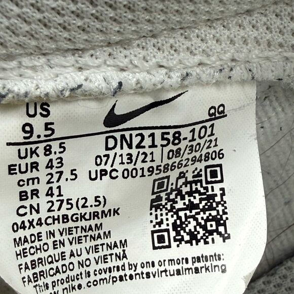 Nike Blazer Low 77 Jumbo White Black Sail athletic sneaker shoes men’s size 9.5 main image 7
